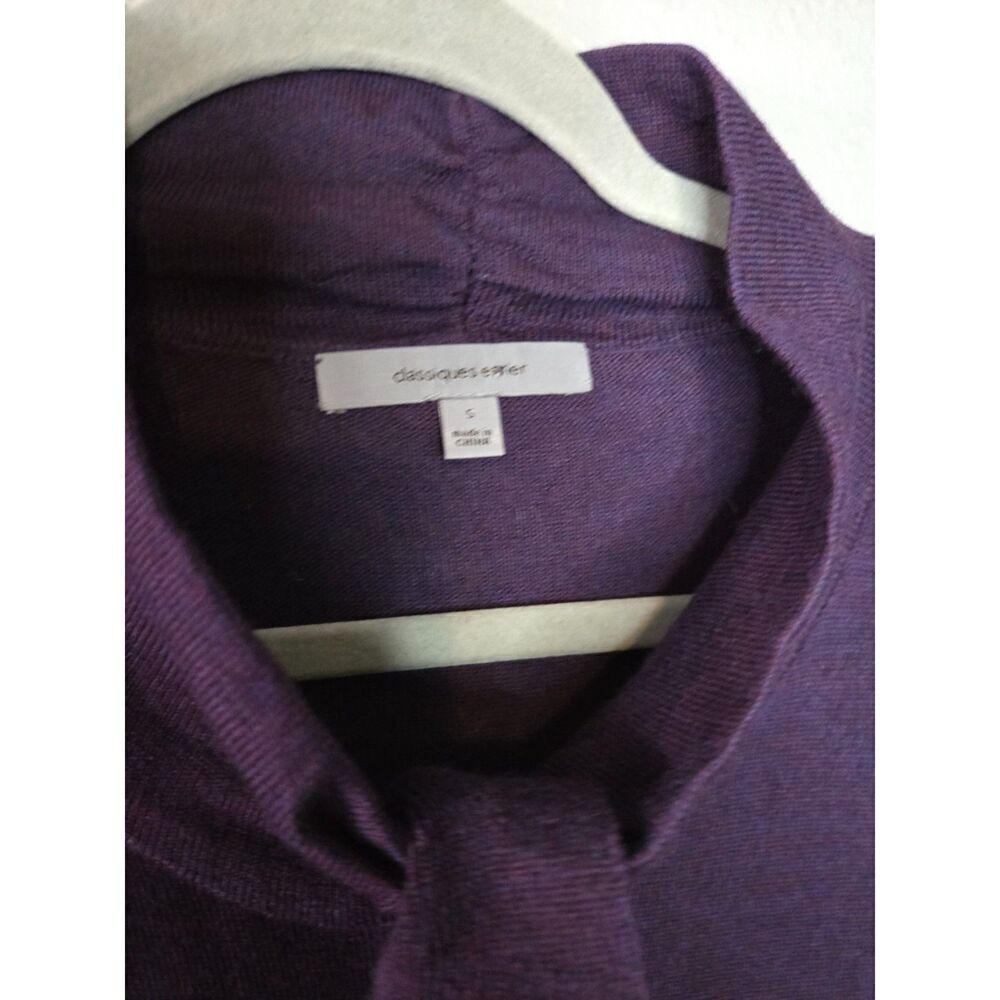 Classiques Entier Women's Purple Merino Wool Long Sleeve Sweater Size Small - Picture 2 of 7